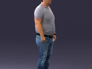 000361 Casual Man in Polo Shirt 3D Model
