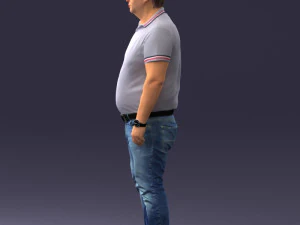 000361 Casual Man in Polo Shirt 3D Model
