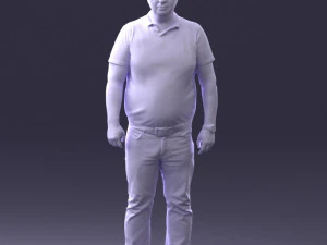 000361 Casual Man in Polo Shirt 3D Model
