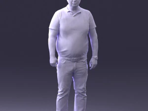 000361 Casual Man in Polo Shirt 3D Model