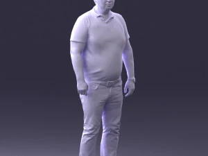000361 Casual Man in Polo Shirt 3D Model