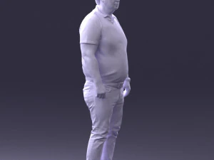 000361 Casual Man in Polo Shirt 3D Model
