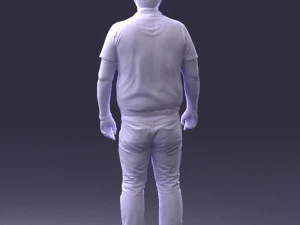 000361 Casual Man in Polo Shirt 3D Model