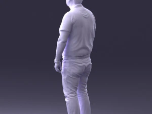 000361 Casual Man in Polo Shirt 3D Model