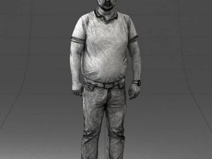 000361 Casual Man in Polo Shirt 3D Model