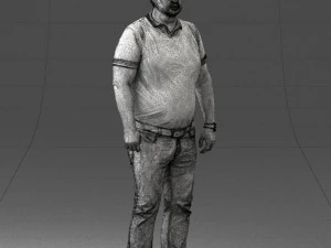 000361 Casual Man in Polo Shirt 3D Model