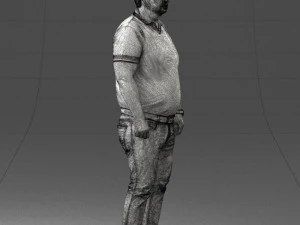 000361 Casual Man in Polo Shirt 3D Model