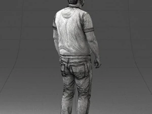 000361 Casual Man in Polo Shirt 3D Model