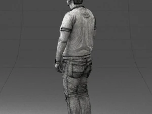 000361 Casual Man in Polo Shirt 3D Model