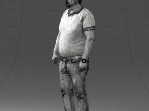000361 Casual Man in Polo Shirt 3D Model