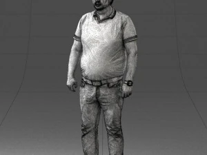 000361 Casual Man in Polo Shirt 3D Model
