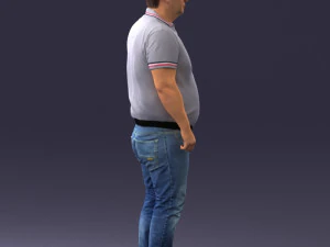 000361 Casual Man in Polo Shirt 3dp 3D Print Model
