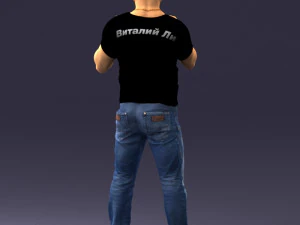 000362 Fighter Pose Man 3D Model