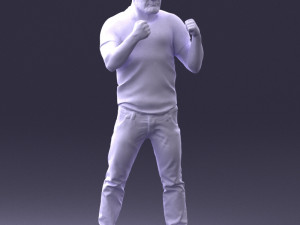 man in boxer pose 0019 3D Model