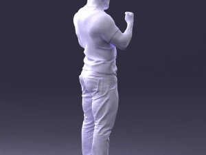 000362 Fighter Pose Man 3D Model