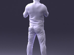 man in boxer pose 0019 3D Model