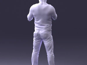 000362 Fighter Pose Man 3D Model