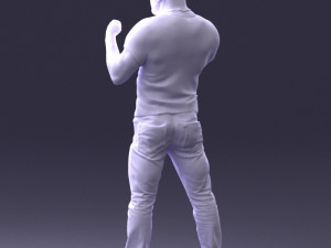 man in boxer pose 0019 3D Model