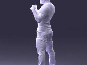 man in boxer pose 0019 3D Model