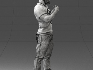 man in boxer pose 0019 3D Model
