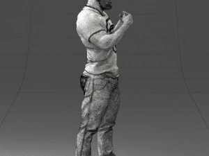 000362 Fighter Pose Man 3D Model