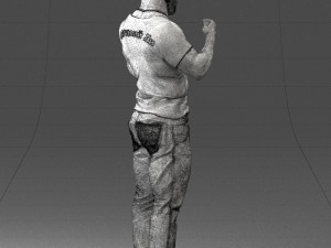 man in boxer pose 0019 3D Model