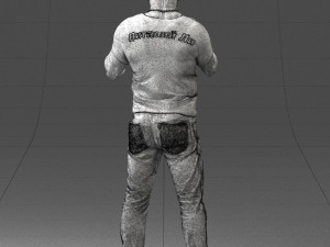 man in boxer pose 0019 3D Model