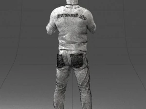 000362 Fighter Pose Man 3D Model