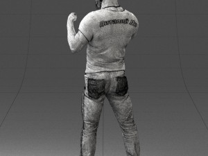 man in boxer pose 0019 3D Model