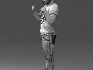 man in boxer pose 0019 3D Model