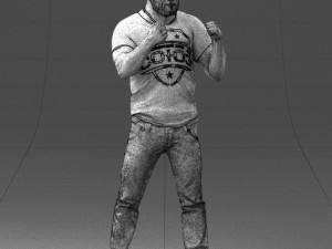 man in boxer pose 0019 3d print ready 3D प्रिंट मॉडल