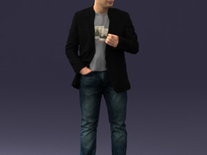 man in jacket 0020 3D Modell