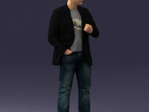 000363 Standing Man in Casual Clothing 3D Model