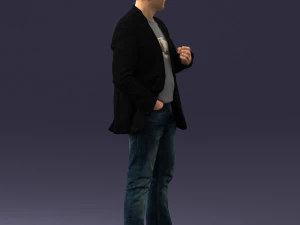 000363 Standing Man in Casual Clothing 3D Model