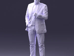 000363 Standing Man in Casual Clothing 3D Model