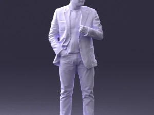 000363 Standing Man in Casual Clothing 3D Model