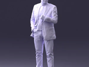 000363 Standing Man in Casual Clothing 3D Model