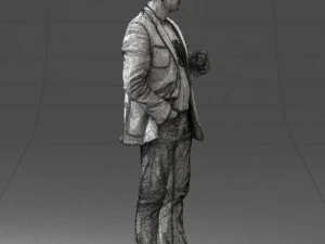 000363 Standing Man in Casual Clothing 3D Model