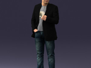 man in jacket 0020 3d print ready 3D Print Model