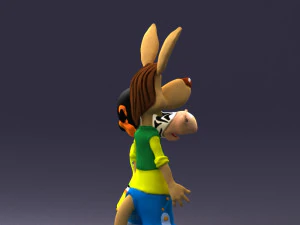 000360 Cartoon Characters Duo 3D Model