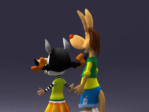 000360 Cartoon Characters Duo 3D Model