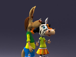 toy couple 0017 3d print ready Model Cetak 3D