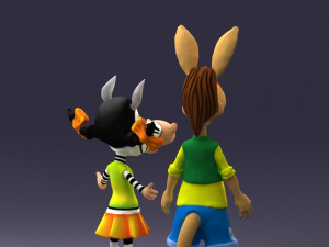 toy couple 0017 3d print ready Model Cetak 3D