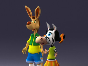 toy couple 0017 3d print ready Model Cetak 3D