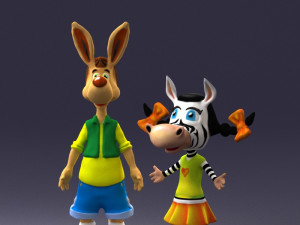 toy couple 0017 3d print ready Model Cetak 3D