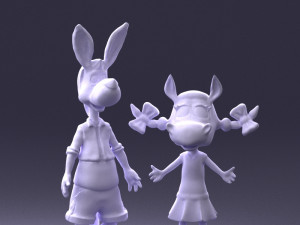 toy couple 0017 3d print ready Model Cetak 3D