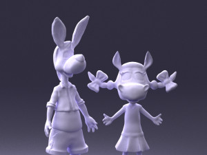 toy couple 0017 3d print ready Model Cetak 3D