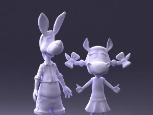 000360 Cartoon Characters Duo 3dp 3D Print Model