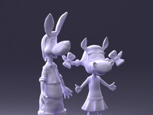 000360 Cartoon Characters Duo 3dp 3D Print Model