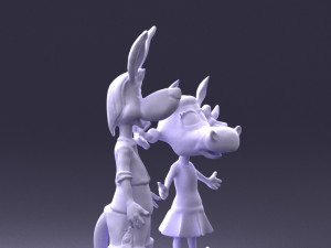 toy couple 0017 3d print ready Model Cetak 3D